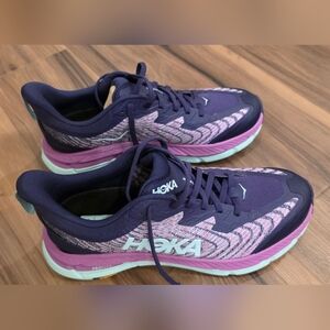 Hoka One Purple and blue Mafate Speed 4 running shoes - WMNS 9